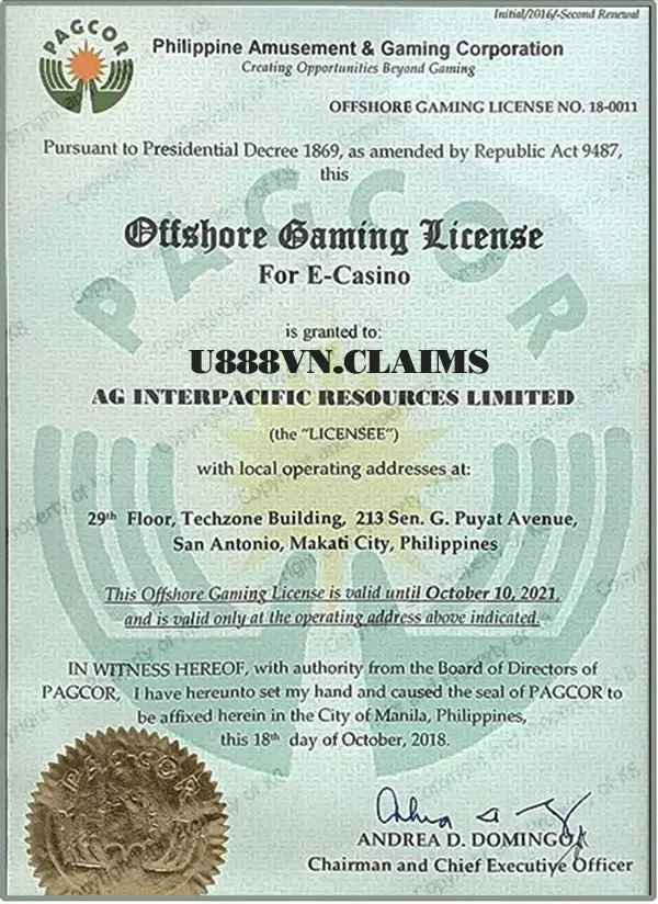 giấy phép kinh doanh U888